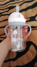 Taza De alimentación De bebé De 350ml con pajita para niños, nueva Taza De entrenamiento con pajita para aprender a beber