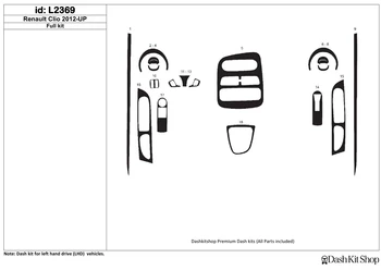 

Interior lining for Renault Clio 2012-UP. Set L2369.