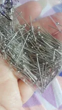 No se destiñe 100 unids/lote 20-70mm 316 pernos de bola de acero inoxidable hallazgos cabeza de bola pines para la fabricación de joyería DIY suministros Accesorios