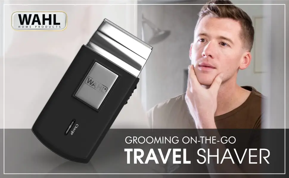 Elétrico sem Fio e Recarregável Aparador de Barba Molhado e Seco Cabeça à Prova Wahl Viagem Barbeador Mini Cortador Dwaterproof Água 3615 14 e seco cortador cabeça à prova dwaterproof água