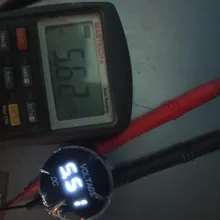 Voltímetro Digital para motocicleta, voltímetro Digital con pantalla LED, resistente al agua, Mini DC5V-48V redondo