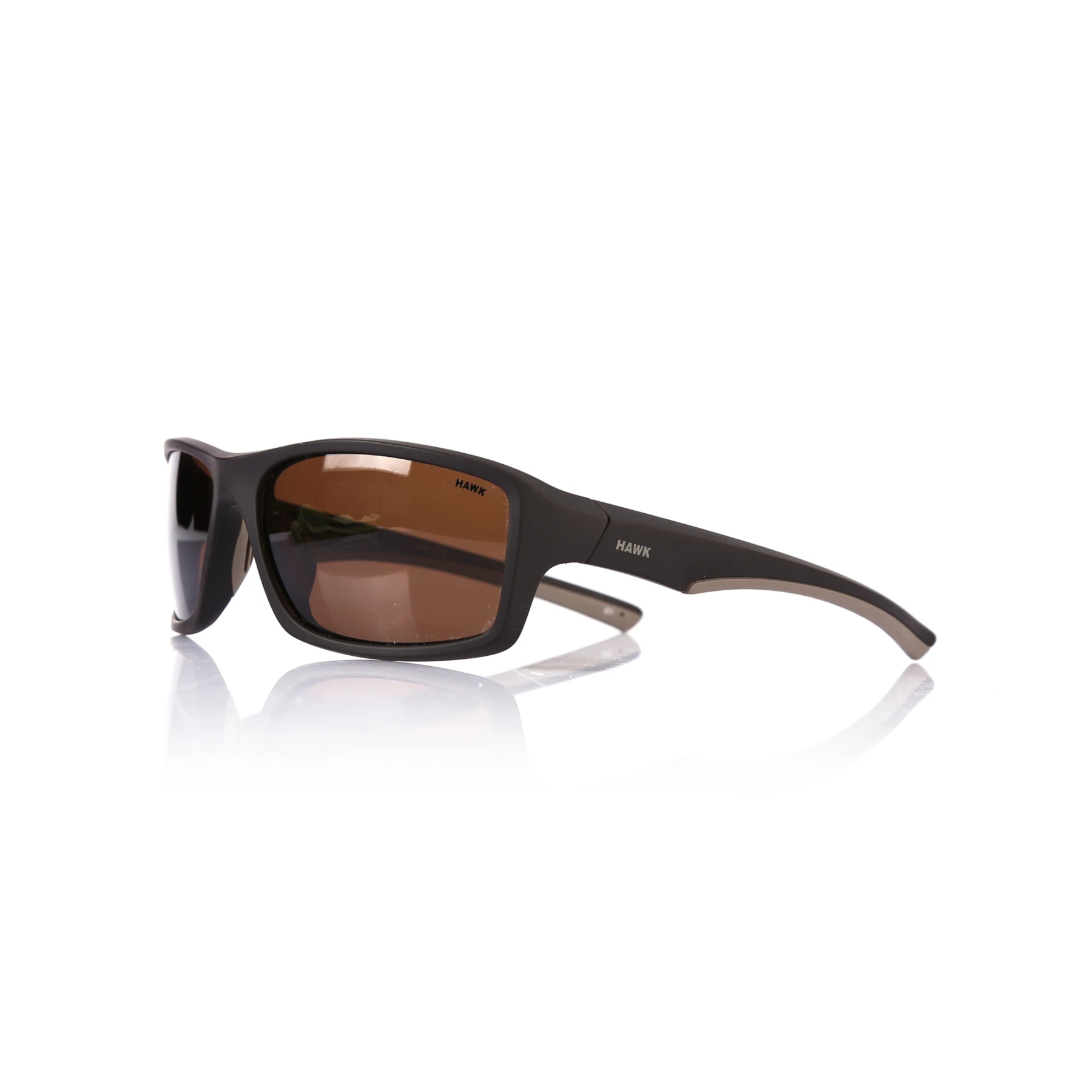 

Men's sunglasses hw 1505 02 bone Brown organic rectangle rectangular 60-16-132 hawk