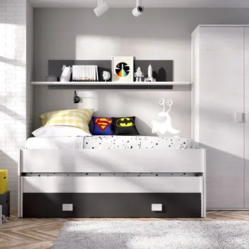 

Bed nest in KIT model OCEAN of 2 drawers + 1 shelf COLOR ARTIC and graphite