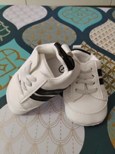 Zapatos de bebé para recién nacidos, zapatillas de Primeros Pasos a rayas, con cordones, de cuero PU, suelas blandas, 0 a 18 meses
