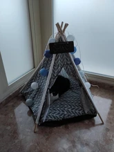 Pet-Tent House Kennels Teepee Puppy-Cat Cave Kitten Outdoor Portable Linen with Mat