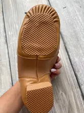 Jazz-Shoes Dancing-Sneakers Slip-On Genuine-Leather Unisex Gymnastics Black Tan Soft