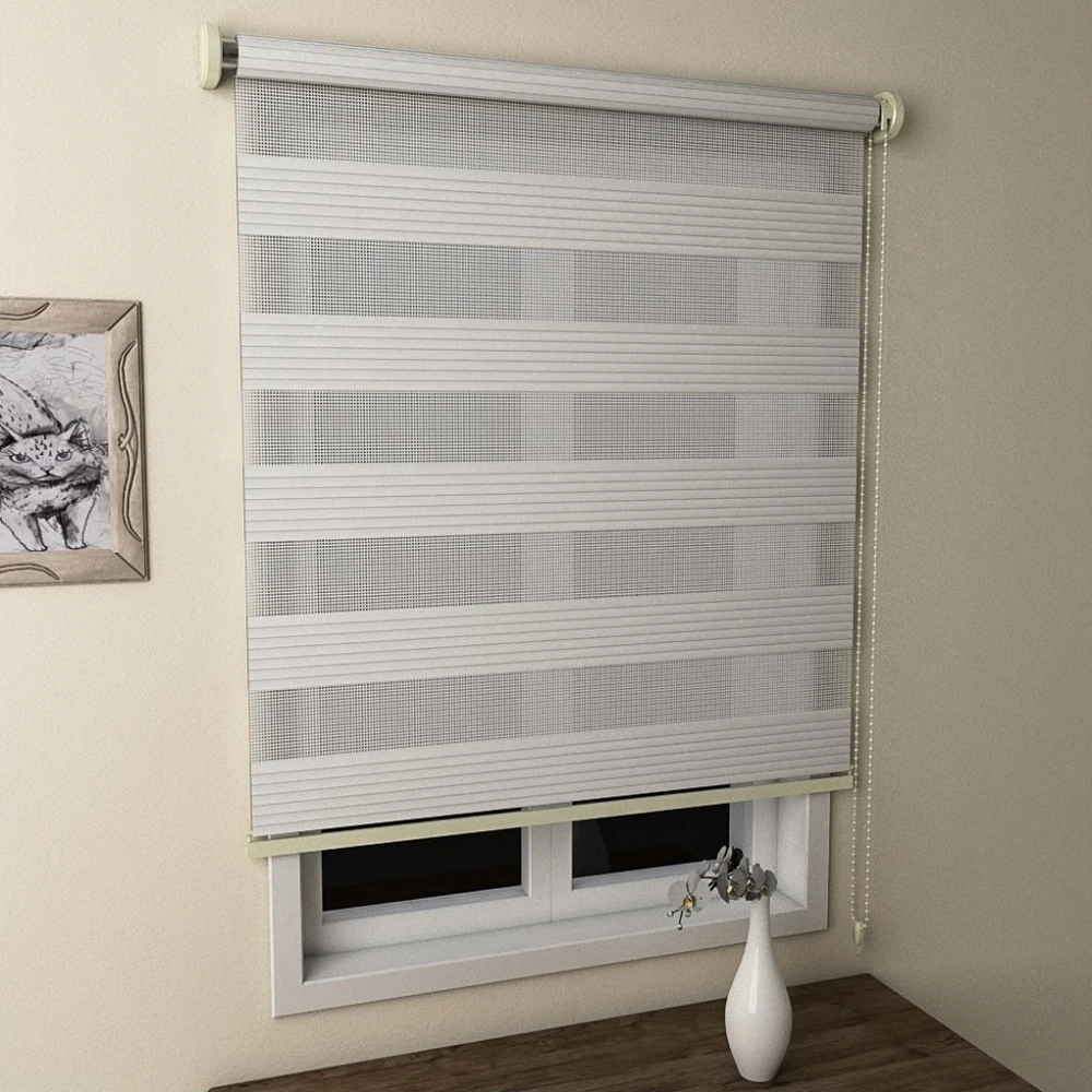 Ivory Ecru Color Zebra Roller Blinds Custom Double Layer Office Home Living Room Window Kitchen Bedroom Customized Size Curtain Blinds Shades Shutters Aliexpress