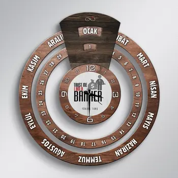 

Personalized Professional Banker Infinite Mayan Calendar Wooden Wall Clock-1
