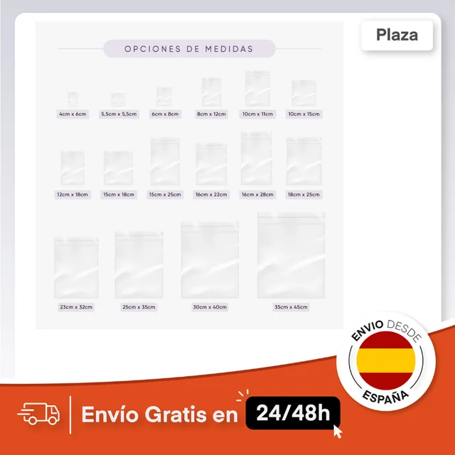 Bolsas autocierre pequeñas / Grandes de plastico con cierre Zip