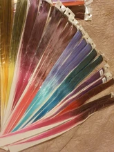 Alileader-Clip en el pelo de 20 pulgadas, extensor de pelo colorido sintético, más duradero y recto