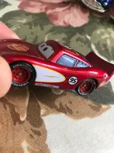 Disney Pixar-Coche de juguete de Cars 3 para niños, vehículo de aleación fundido a presión, Rayo McQueen, Jackson Storm Ramirez 1:55, n. ° 95