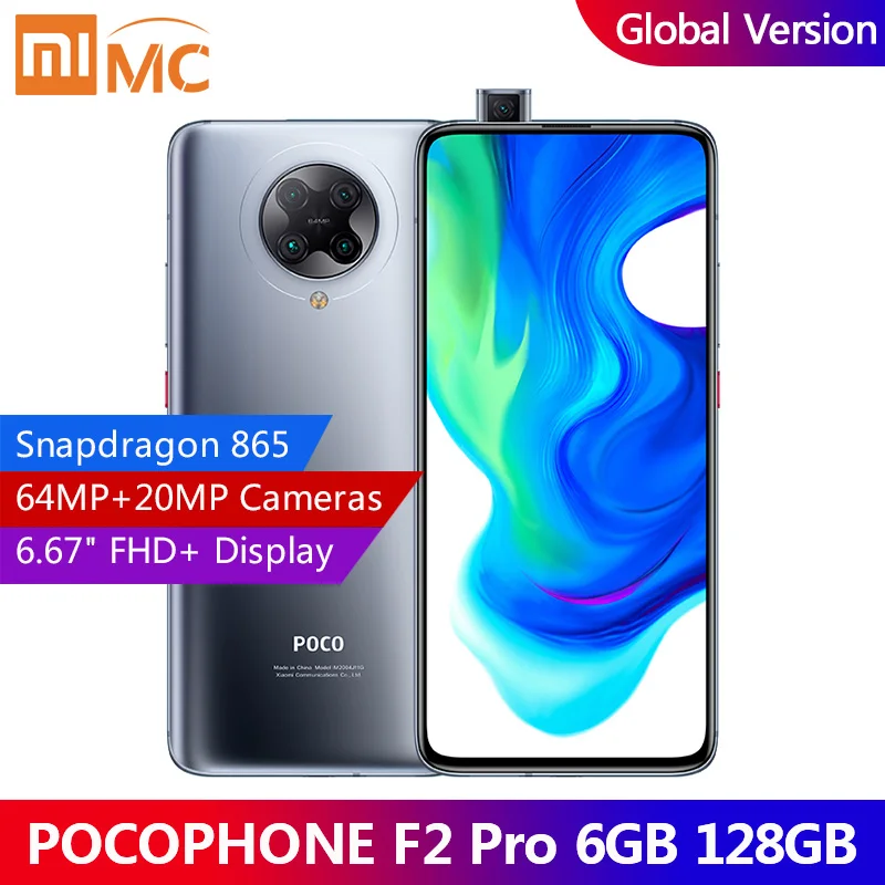 Global Version Xiaomi POCO F2 Pro 6GB RAM 128GB ROM Pocophone Mobile Phone Snapdragon 865 64MP