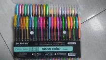 Bolígrafos de colores con purpurina para dibujar, conjunto de plumas de Gel, roller, colores Pastel, neón, papelería escolar, oficina, 48 Uds.