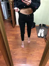 Pantalones vaqueros de talla grande para mujer, vaqueros negros, pantalones elásticos femeninos, ajustados