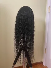 180% de la onda de agua peluca con malla Frontal transparente Frontal de encaje pelucas mojado y ondulado frente de encaje pelucas de cabello humano T parte rizado Peluca de cabello humano