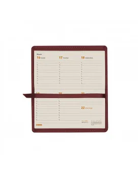 

ANNUAL AGENDA FLAT ONLY BURGUNDY 130X72X10 MM WEEK UPRIGHT VIEW FINOCAM 2020