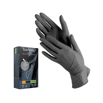 

Benovy, gloves nitrile, Powder Free, purple, black, pink, blue, green 50 pairs