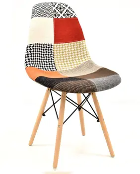 

Chair TOWER, wood, fabric patchwork color
