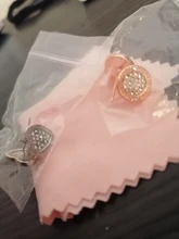JoiasHome corazón aretes en forma para las mujeres joyería de plata 925 de moda mujer Color oro rosa pendientes de boda regalo