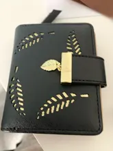 Cartera de moda para mujer, billetera corta, bolso de mano con huecos, monedero de cuero PU, tarjetero