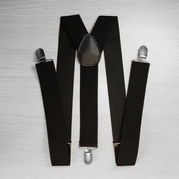 

Suspenders for trousers wide (3.5 cm, 3 clips, black) 50828
