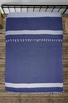 

Natural Pique Herringbone Style Navy Blue