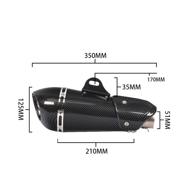 Escape Motorcycle Exhaust Mid Connect Pipe And 51mm Muffler Stainless Steel Exhaust System For Aprilia GPR125 150 - Image 5