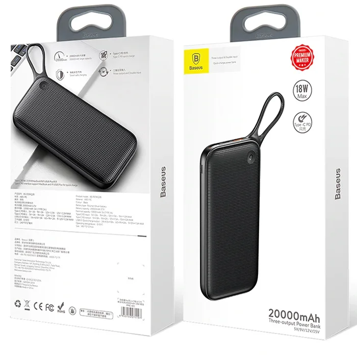 Аккумулятор Baseus Powerful QC3.0 Dual Input Power Bank 20000mAh|Аккумуляторы| |