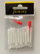 Varita luminosa para pesca, barra flotante fluorescente estilo luciérnaga para la noche que brilla en la oscuridad, 4,5x40 mm, 10 unidades/bolsa