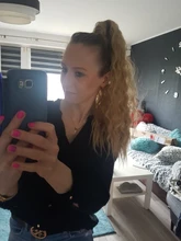 Extensión de pelo Natural de cola de caballo rizado largo envuelta en Clip extensiones de cola de caballo para mujeres rubia Cola de Caballo negra sintética