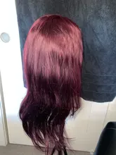 99J Borgoña transparente pelucas delanteras de encaje 4x4 de cierre de encaje pelucas brasileño recto 13*1 T parte pelucas de cabello humano Pre arrancó Remy