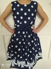 Vestido de lunares para niñas de 3 a 12 años, sin mangas, con lazo, ropa de princesa, verano, 2019