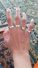 Anillos abiertos de dedo múltiple para mujer, cadena de eslabones estilo Punk, fiesta, concierto, ceremonia, regalo de joyería, venta al por mayor, 2020