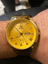 OELVS-reloj mecánico automático de lujo para parejas, de acero inoxidable, resistente al agua, masculino, regalo, 6630