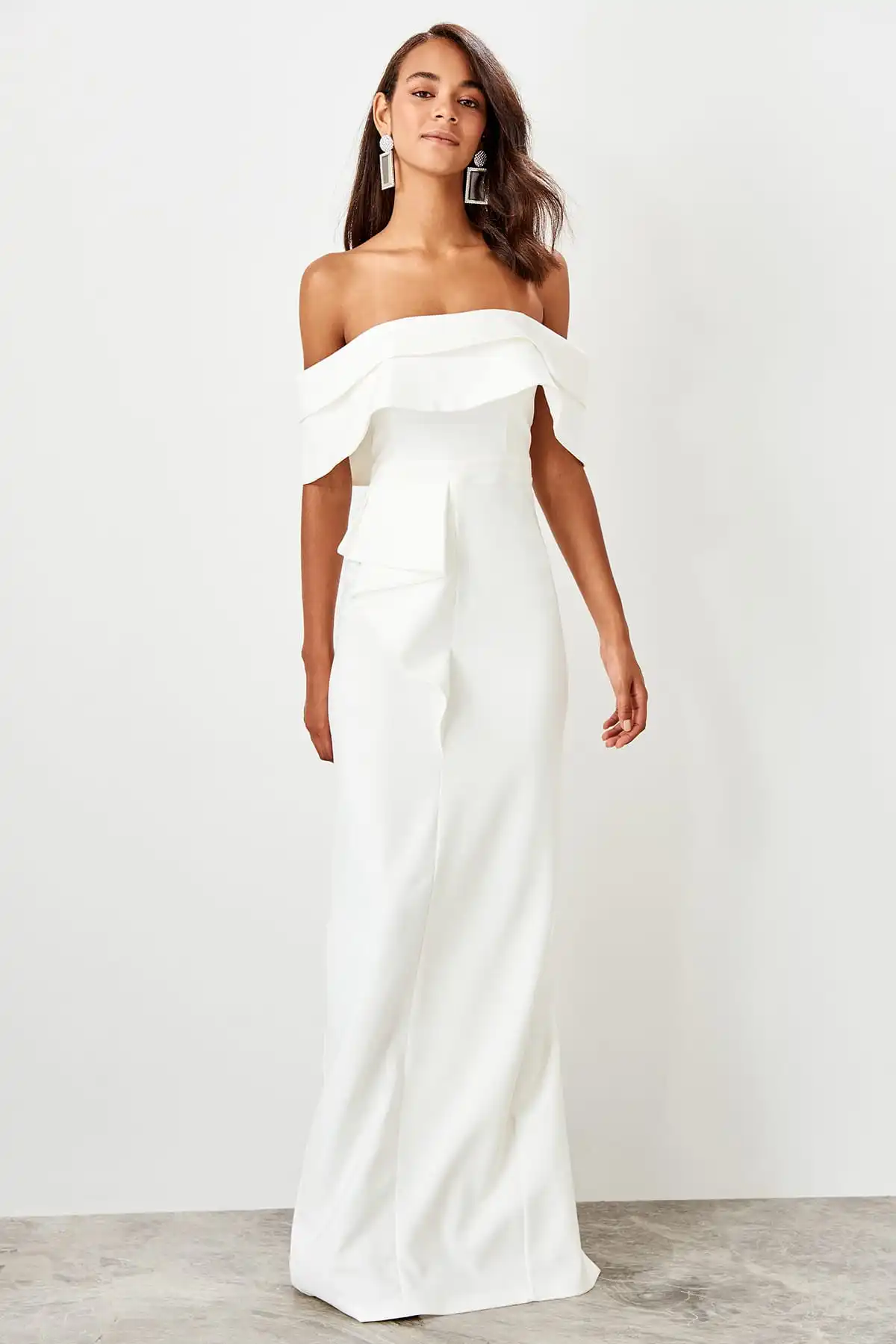Trendyol маховик детальное вечернее платье TPRSS19BB0495|Вечерние платья| |