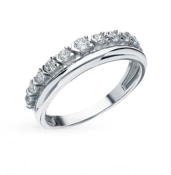 

Silver ring with cubic zirconia sunlight sample 925