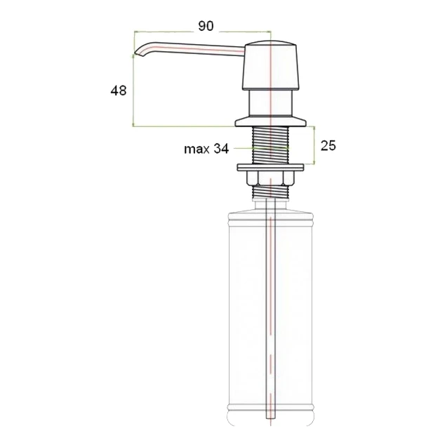 Дозатор жидкого мыла ZorG Sanitary ZR-20 ПЕСОЧНЫЙ
