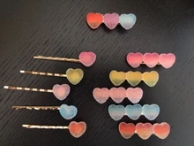 Hair-Clip Barrettes Heart Candy-Color Minimalist Sweet Girls Women Korea Lovely New 