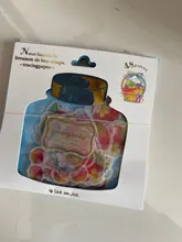 Pegatinas de decoración para diario y cuaderno, pegatinas con olor colorido, fruta de fresa, estampado dorado, 1 paquete de 48 Uds.