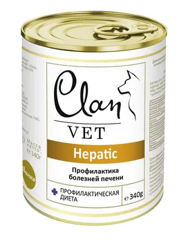 

Clan vet hepatic diets canned D/dogs liver disease 340g 12 PCs