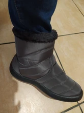 Rimocy-Botas de nieve impermeables de felpa gruesa para mujer, botines de plataforma antideslizantes de talla grande 43, zapatos acolchados de algodón para invierno