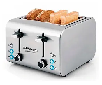 

ORBEGOZO 8000 TOASTER ELECTRIC STAINLESS STEEL 4 SLICES 1600W WITH 7 LEVELS OF POWER