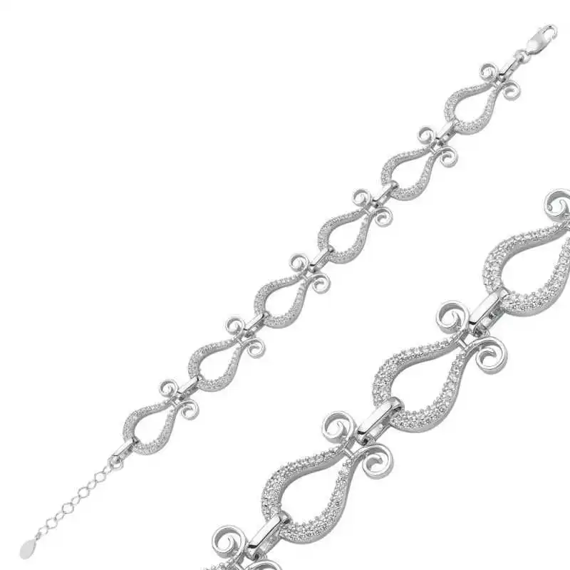 KUTAYDAN 925 пробы Серебряный тюльпан женский браслет