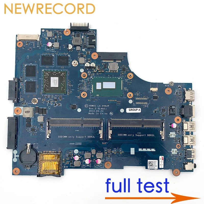 

For DELL Inspiron 5537 I7-4500U Notebook Mainboard LA-9982P SR16Z 216-0846009 2GB DDR3 Laptop Motherboard