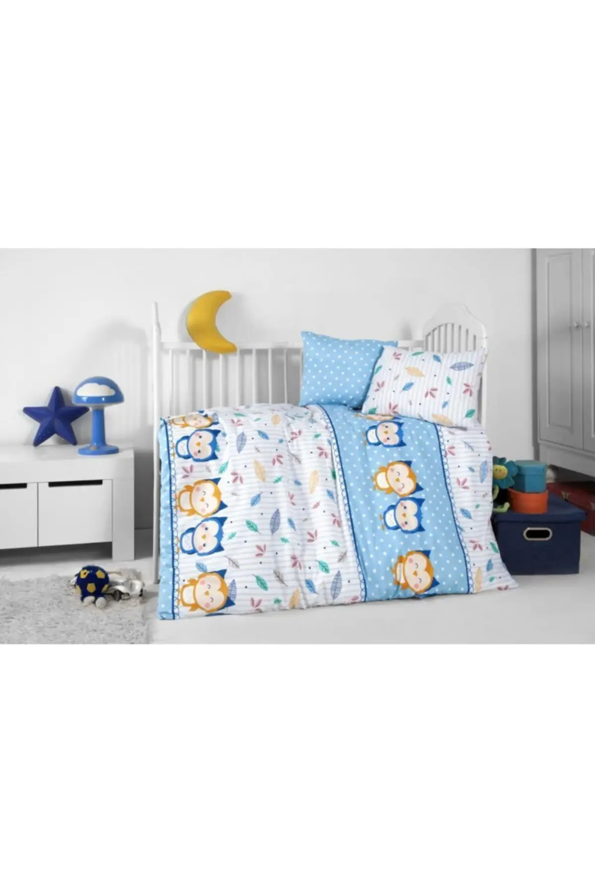 Sweety Owl Baby Duvet cover set Blue