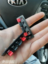 Terminal de conector de posiciones de plástico, 2 uds., conector Push-In, muelle de carga, terminales de altavoz de Audio, Clips para Breadboard