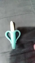 Cepillos dentales de entrenamiento de silicona para bebé, sin BPA, forma de plátano, mordedor seguro, juguetes para morder, anillo de dentición, regalo para mordedor de bebé