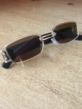 Gafas de sol rectangulares para hombre y mujer, lentes de sol rectangulares de lujo, cuadradas, de Metal Vintage, UV400, 1 Uds., 2020