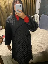 Fit Coat Spring Women Parkas Cotton-Padded Black Autumn Long Fashion EAM New Loose 19a-A319