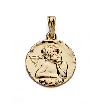 

Medal 9k gold little angel 16mm. [AA0834GR] -Customizable-RECORDING INCLUDED IN THE PRICE